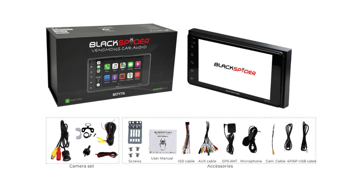 Blackspider Bsty7a Toyota 7inch Apple Carplay Android Auto Radio
