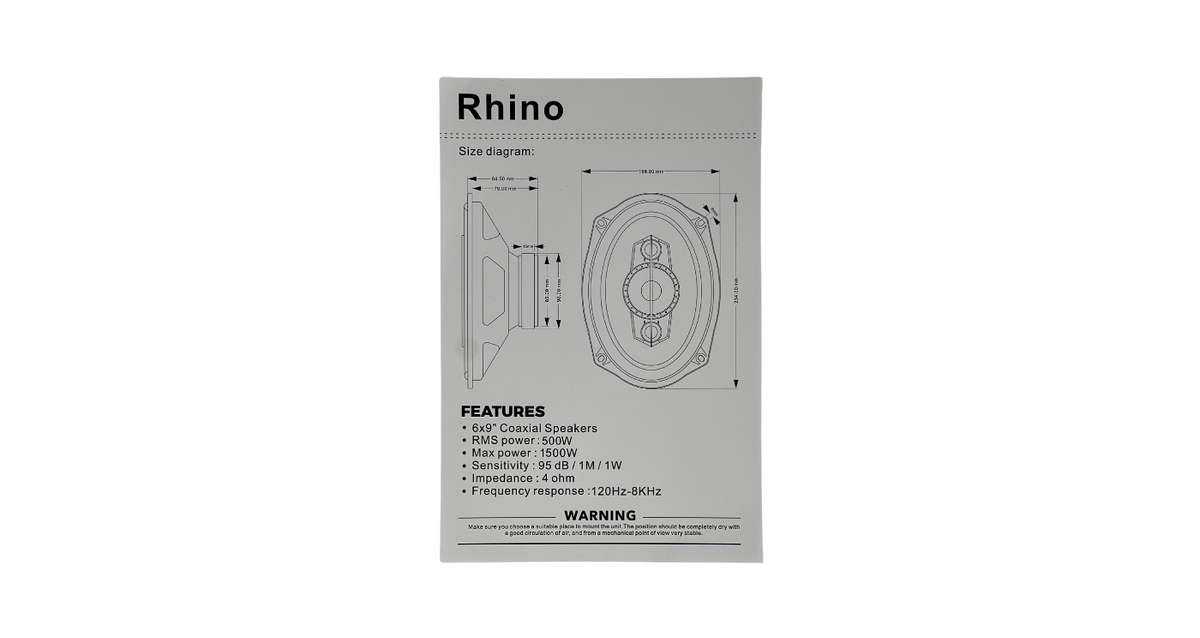 Blackspider Rhino 6X9 1500W Speakers