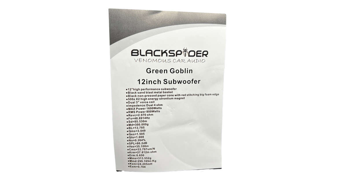 Blackspider Goblin 12" 10000W DVC Subwoofer