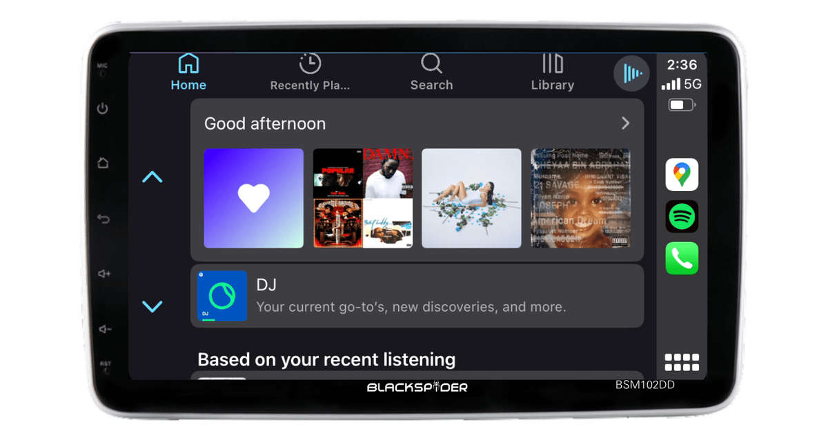 Blackspider Bsm102dd 10.1 Wireless Apple Carplay And Android Auto 2Din Rotate Radio