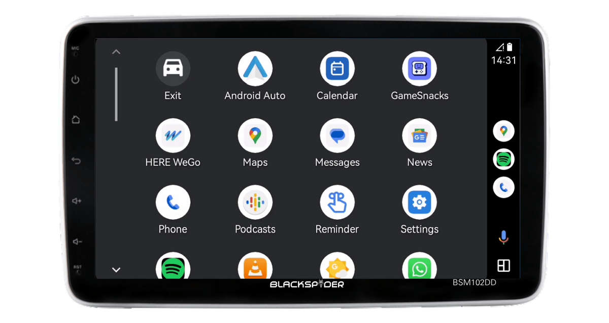 Blackspider Bsm102dd 10.1 Wireless Apple Carplay And Android Auto 2Din Rotate Radio