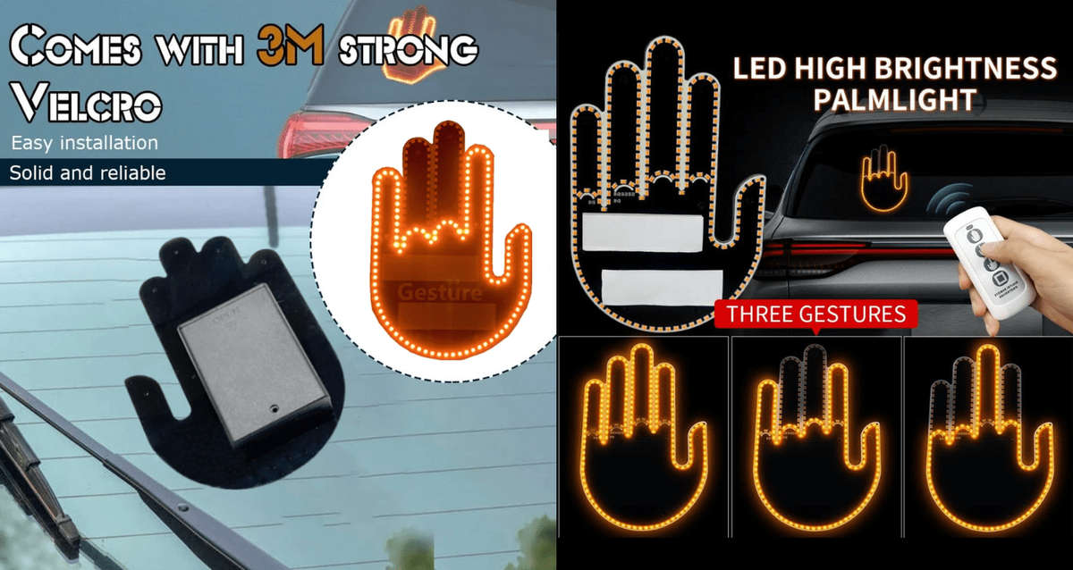LED Hand Gesture Car Light with Remote Control
