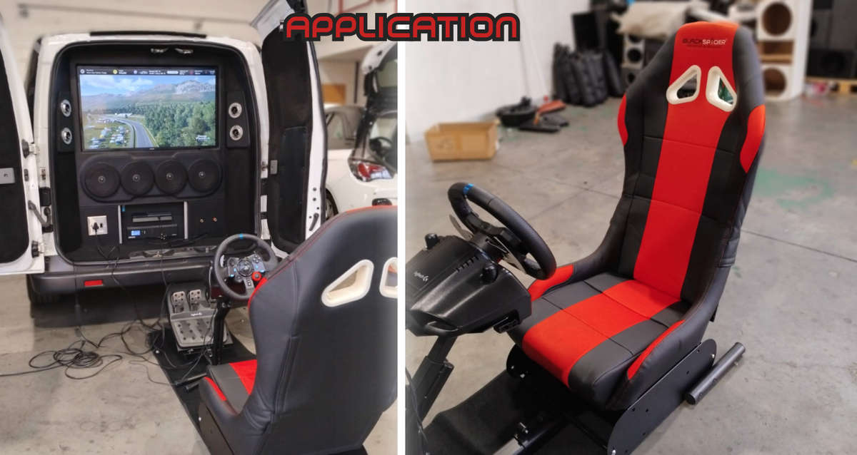 BlackSpider BSVR005 Racing Simulator Seat Black Orange