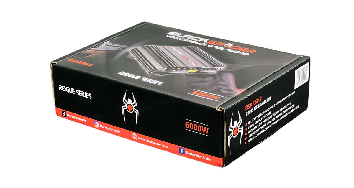 BlackSpider BSAR60.2 Rogue Series 6000W 2 Channel Amplifier