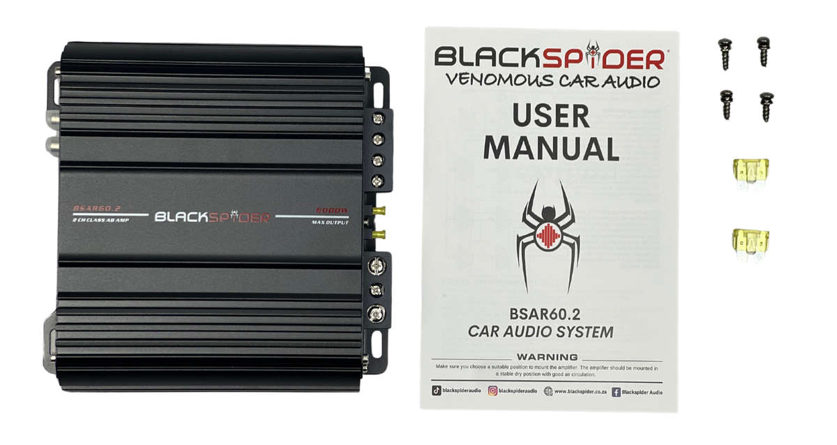 BlackSpider BSAR60.2 Rogue Series 6000W 2 Channel Amplifier
