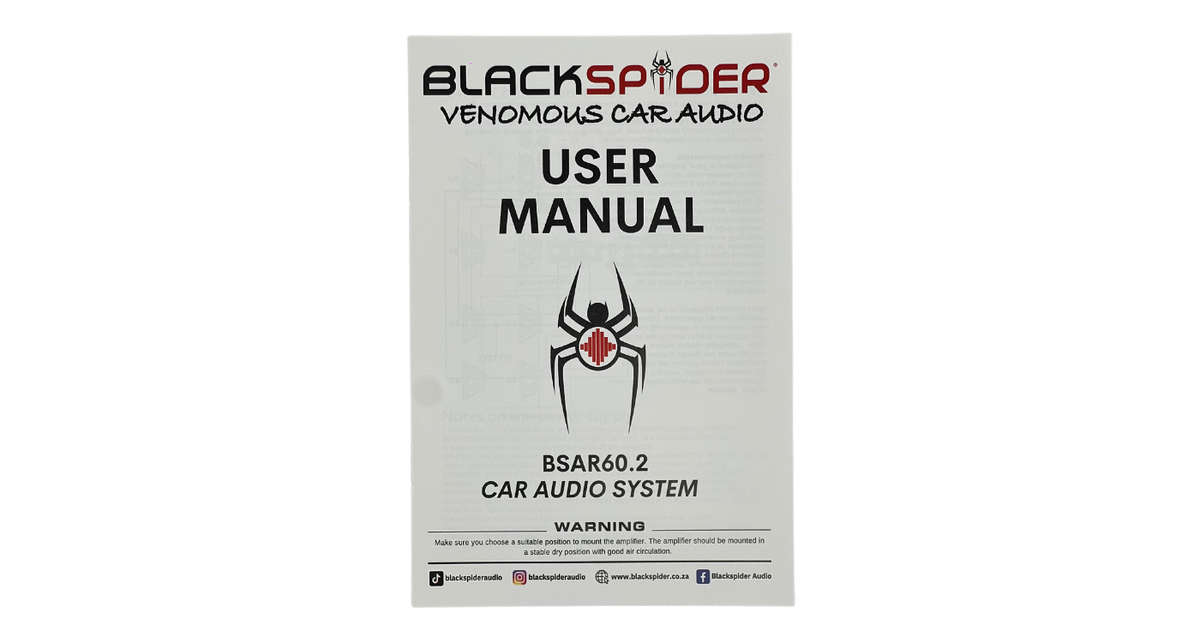 BlackSpider BSAR60.2 Rogue Series 6000W 2 Channel Amplifier