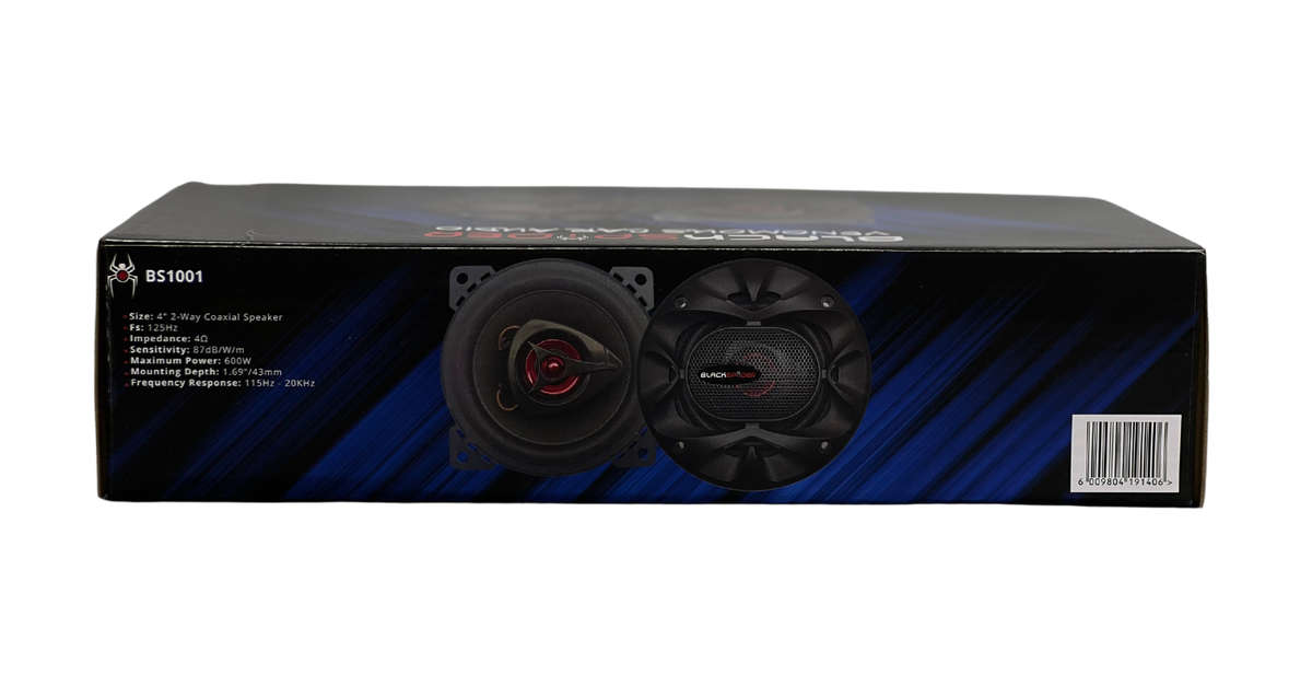 Blackspider Bs1001 4" 600W 2-Way Coaxial Speaker