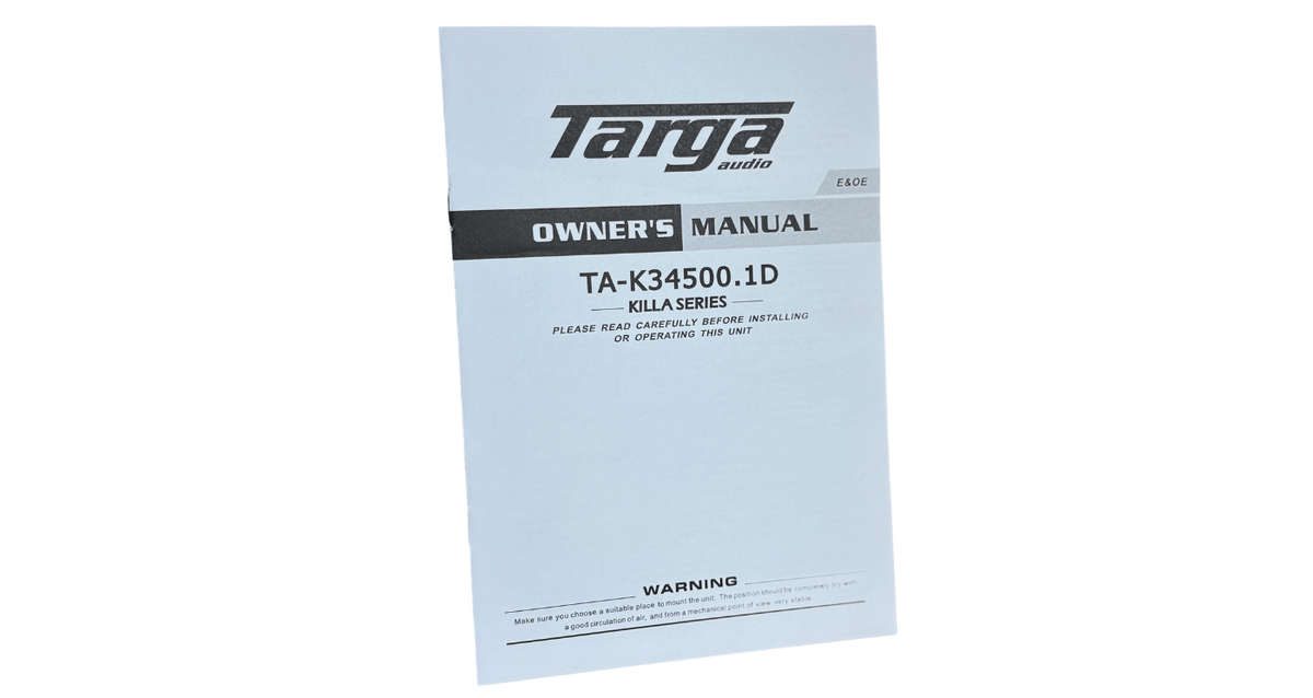 Targa TA-K34500.1D Killa Series 34500w 1600rms Monoblock Amplifier