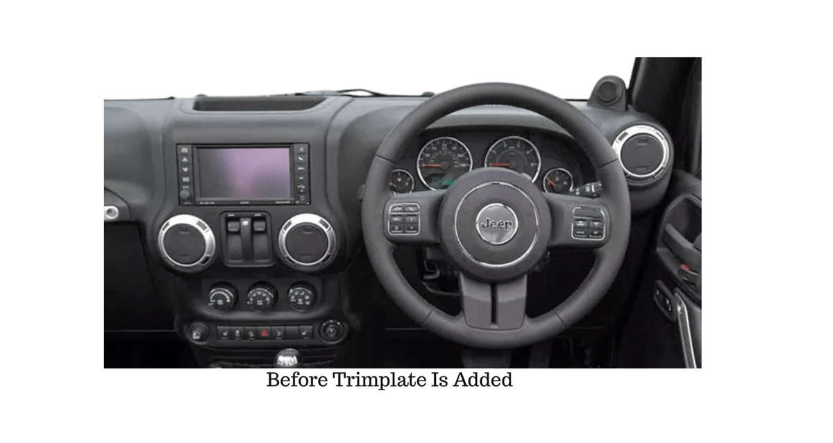 Jeep Wrangler Rubicon 10.1" Trimplate 2011-14 with SWC Canbus and Harness