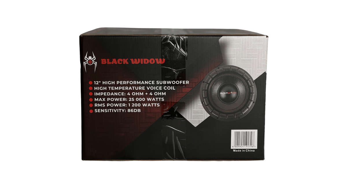 BlackSpider Black Widow BSW-BW12D4 12" 25000W DVC Subwoofer