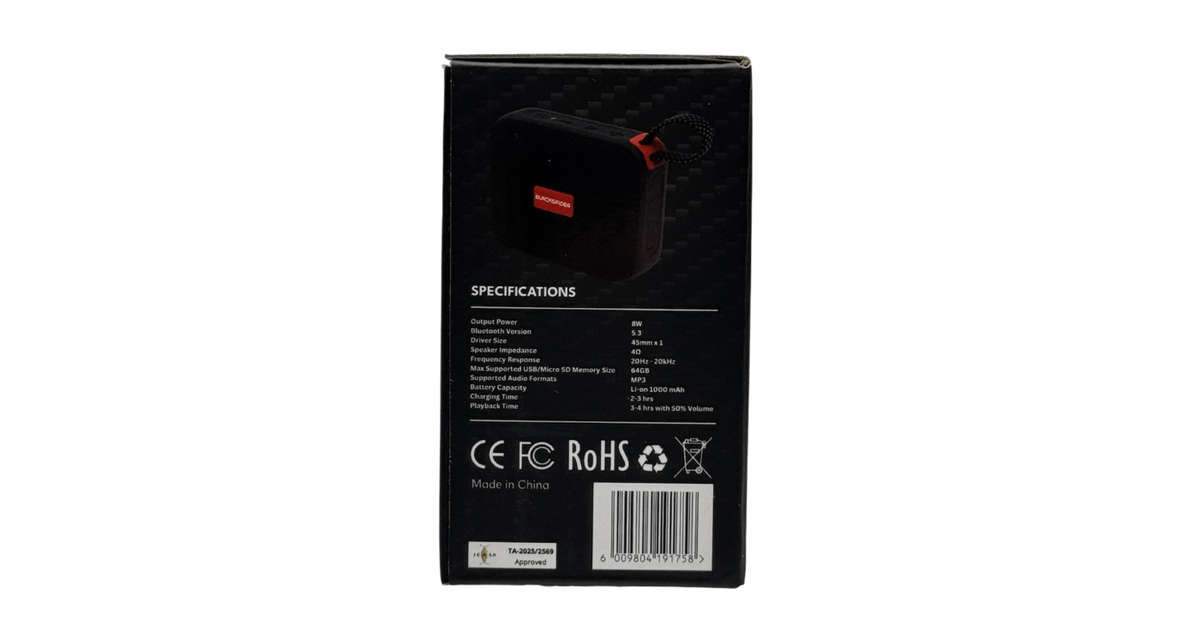 BlackSpider BS-SILKMINI Portable Bluetooth Speaker