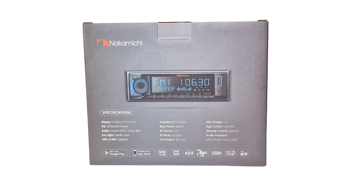 Nakamichi NQE514B Single DIN Radio