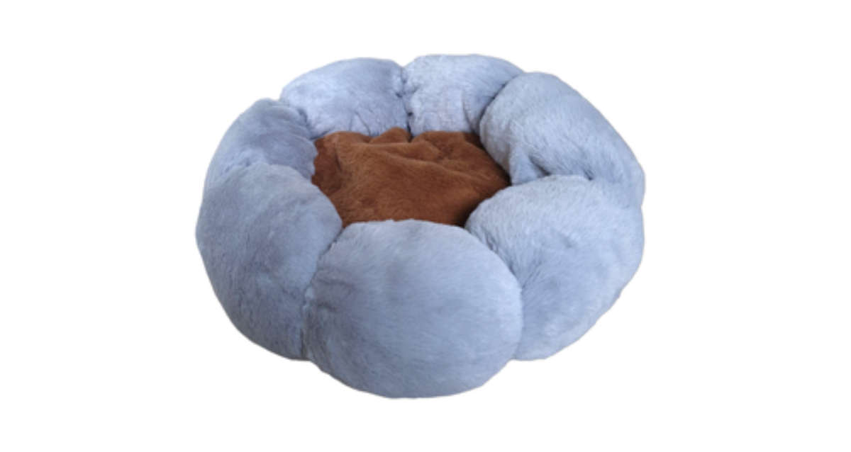 Petal Pet Bed - Blue/ Brown - M