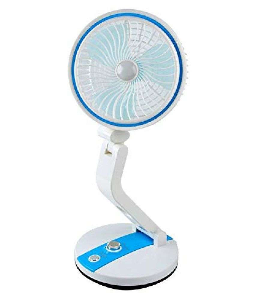 Folding Fan, Multifunction, Rechargeable with LED light, Multicolor