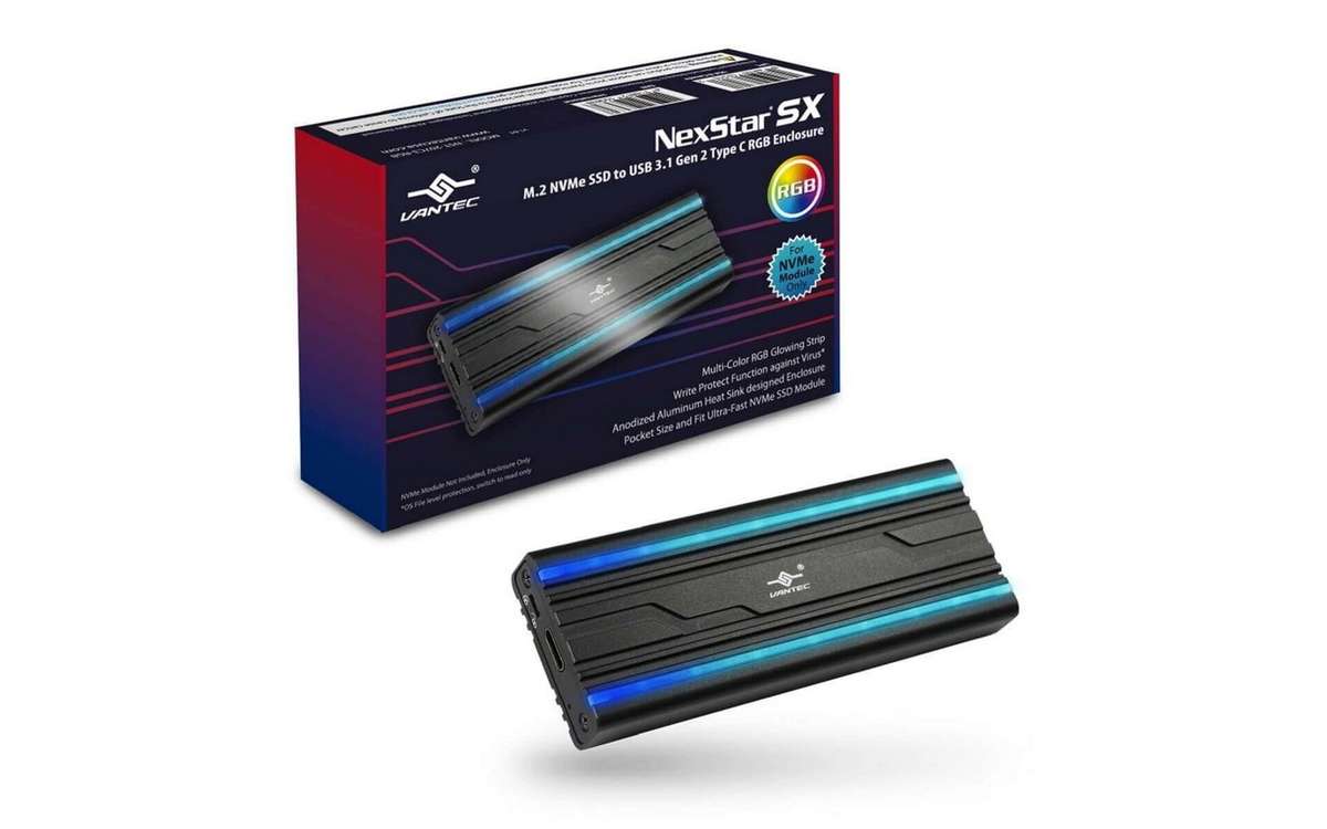 Vantec M.2 NVME SSD to USB 3.1 Gen 2 Type C & Type A Enclosure