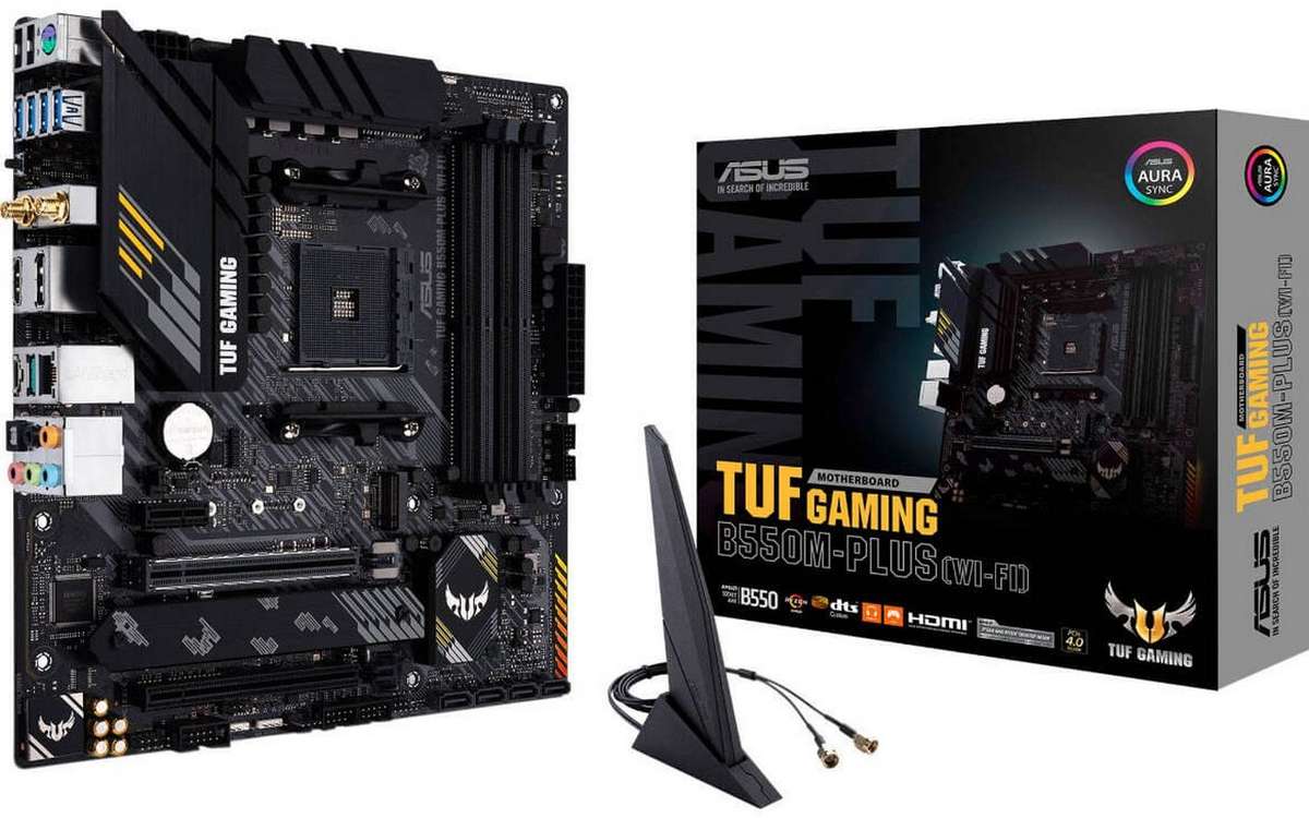 Asus TUF GAMING B550M-PLUS (WIFI) AMD AM4 Socket 3rd Gen AMD Ryzen