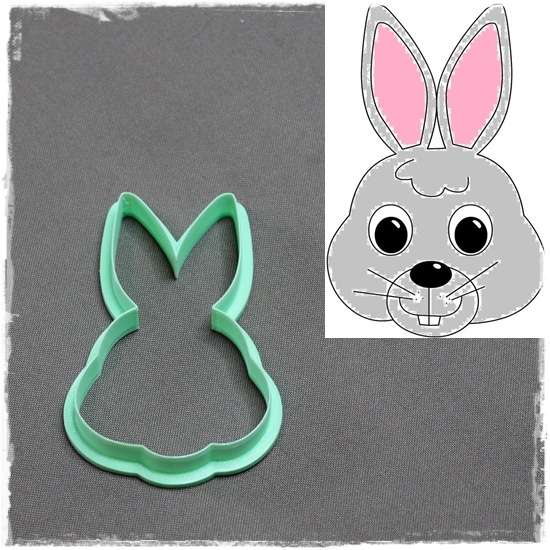 Bunny Face & Ears Cookie Cutter