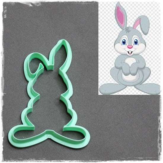Bunny with Floppy Ear Cookie Cutter