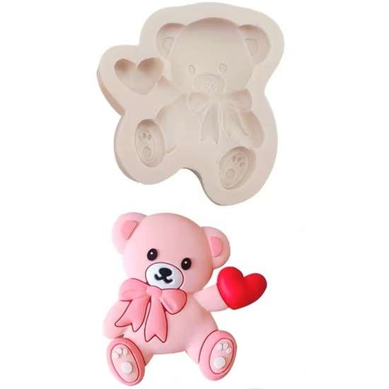 Teddy Bear with Heart Mould