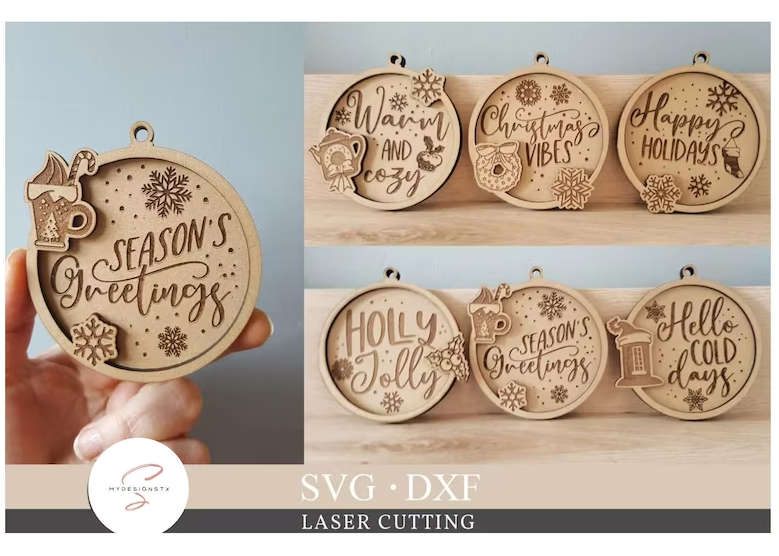 Christmas Ornament Laser Cut Bundle