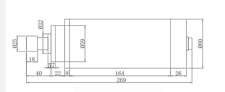 CNC Spindle Motor Air Cooled 1.5KW Kit