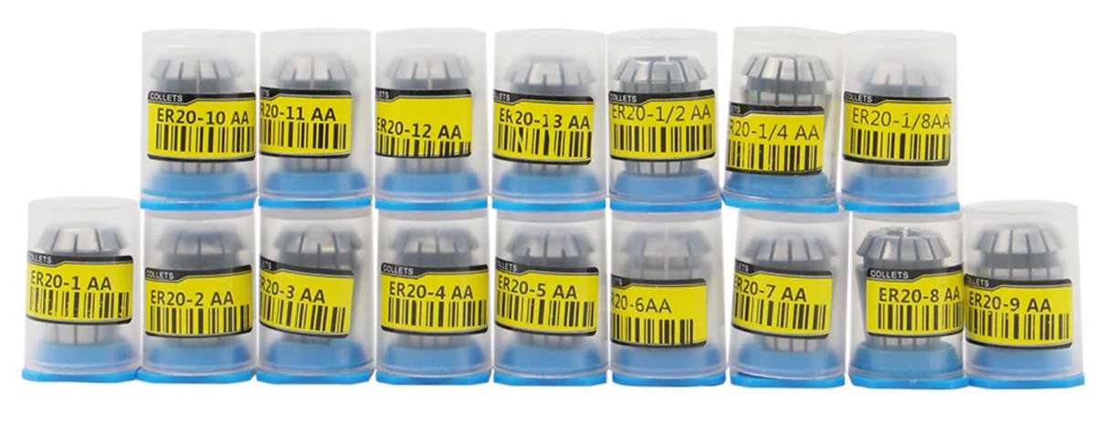 CNC Spindle Motor ER20 Collet Chuck Set - Pack of 16
