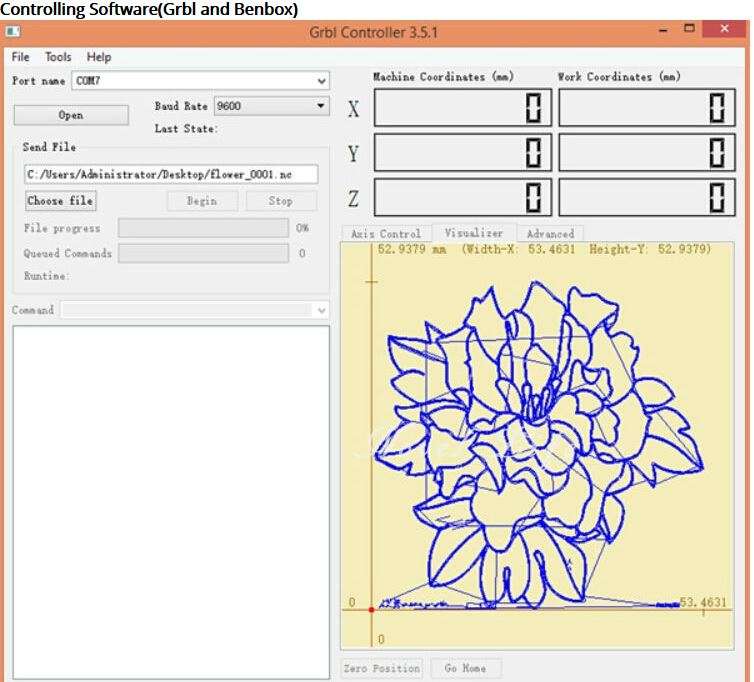 CNC Laser Engraver Machine + 2500mw Laser