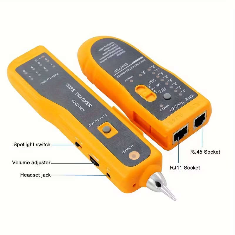 Network Cable Tester & Tracker | Cat5 Cat6 RJ11 RJ45 | LAN Ethernet Wire Toner & Line Finder