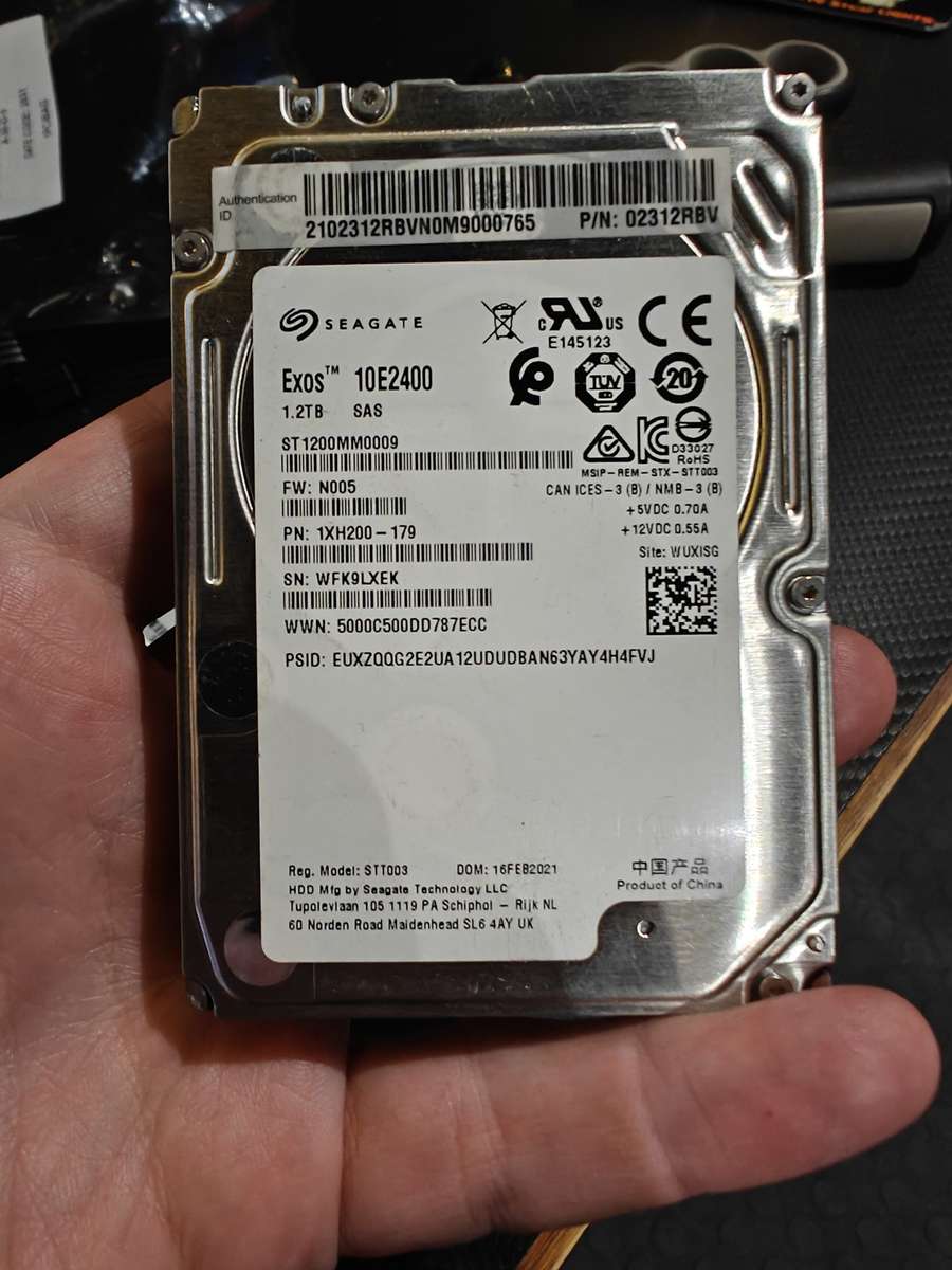Seagate Exos 10E2400 1.2TB 10K SAS 2.5" SFF Enterprise Hard Drive  ST1200MM0009