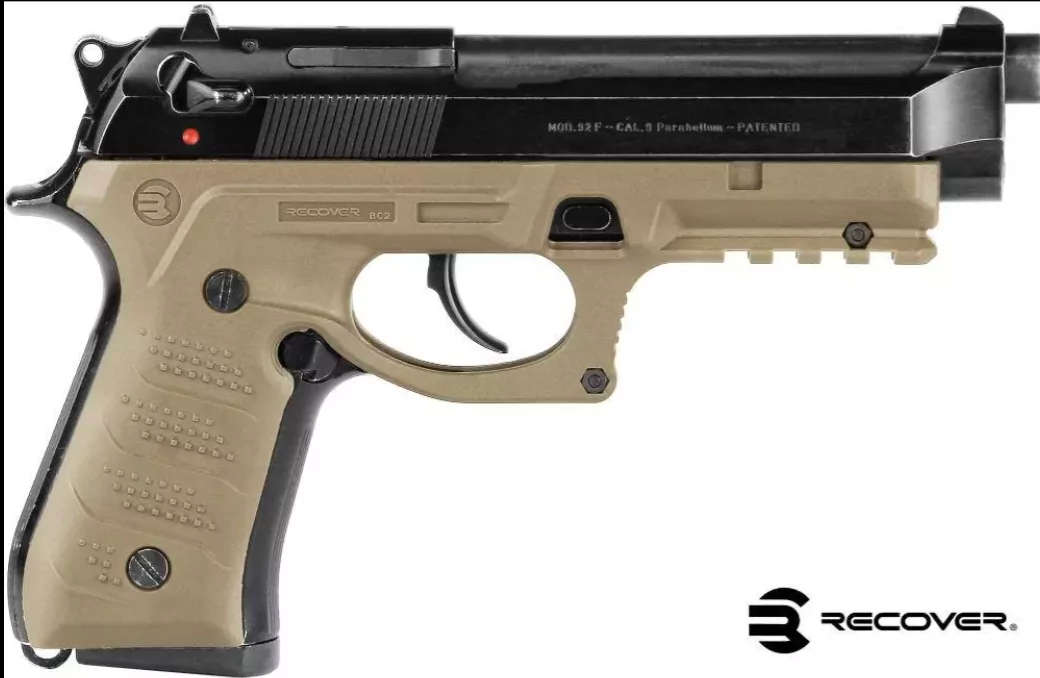 RECOVER BERETTA 92/M9 GRIP AND RAIL SYSTEM TAN BC2T