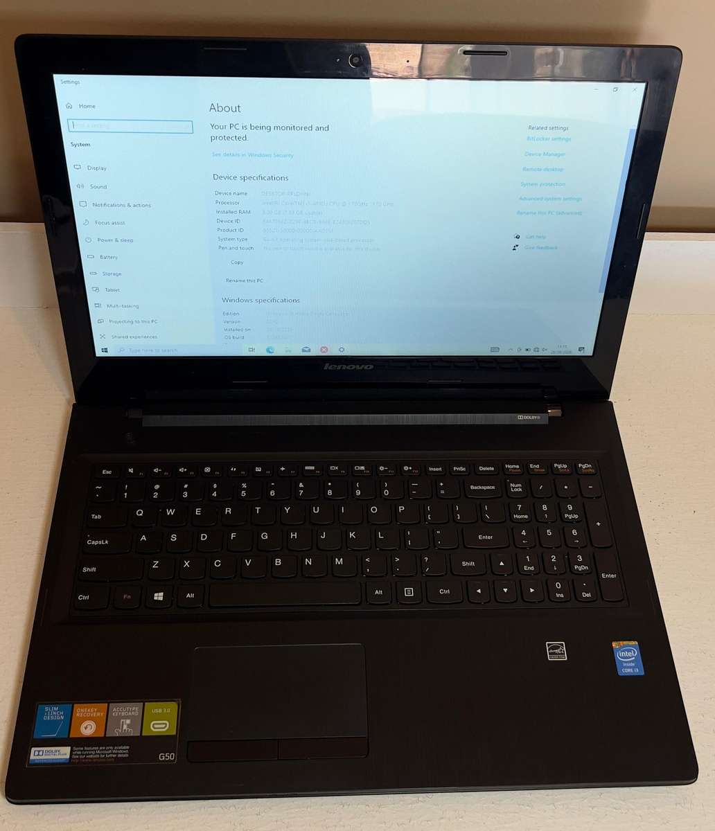 Lenovo G50-70 Model 20351 Notebook PC | Intel Core i3-4010U CPU @ 1.70GHz | 8GB DDR3 RAM | 500GB ...