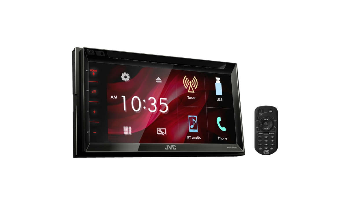 JVC 6.2-Inch Touchscreen Double-DIN DVD CD USB Bluetooth Car Radio