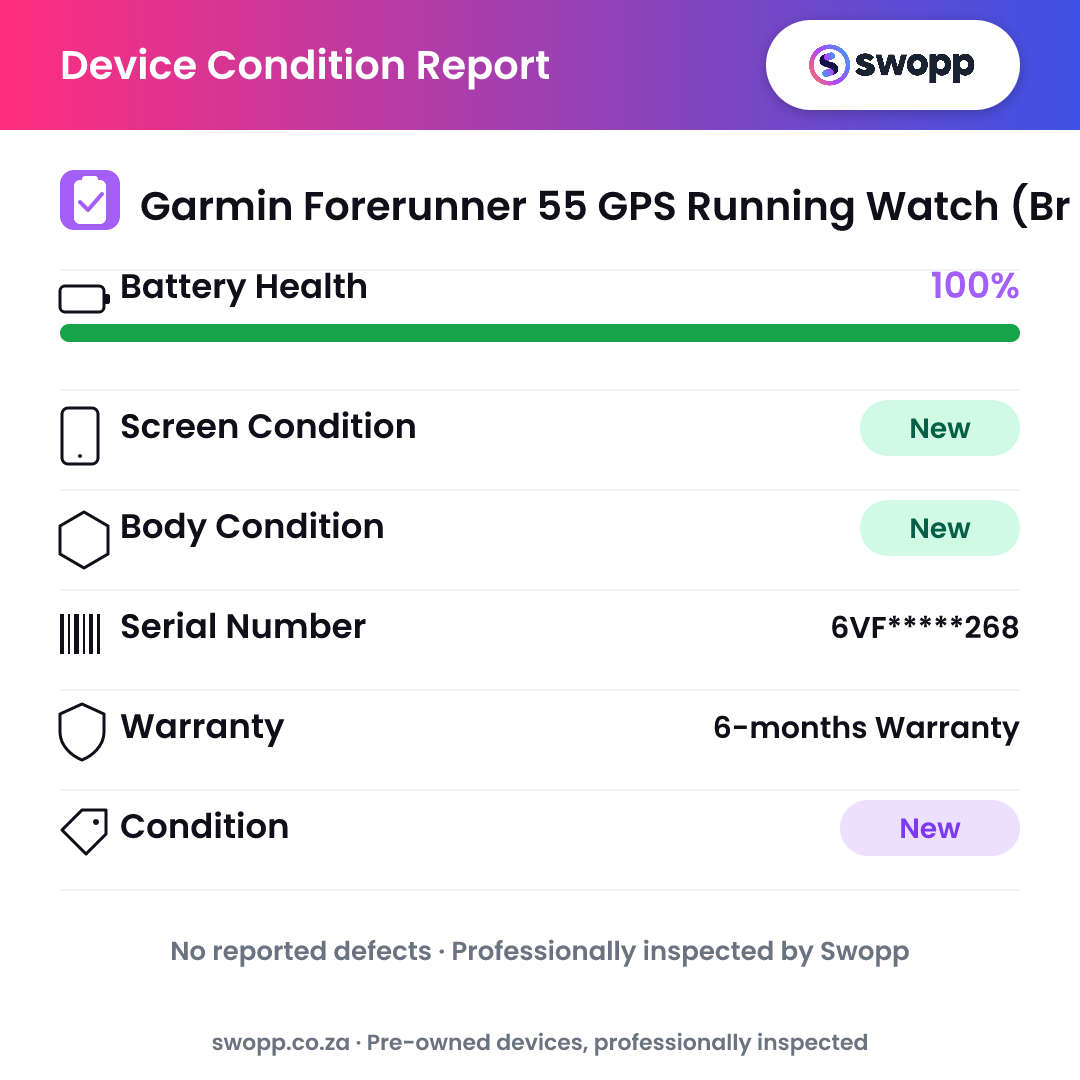 Garmin Forerunner 55 GPS Running Watch (Brand New / Sealed)