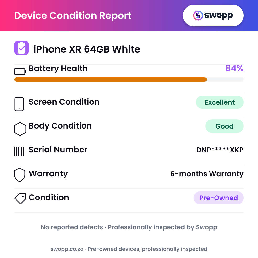 iPhone XR 64GB White