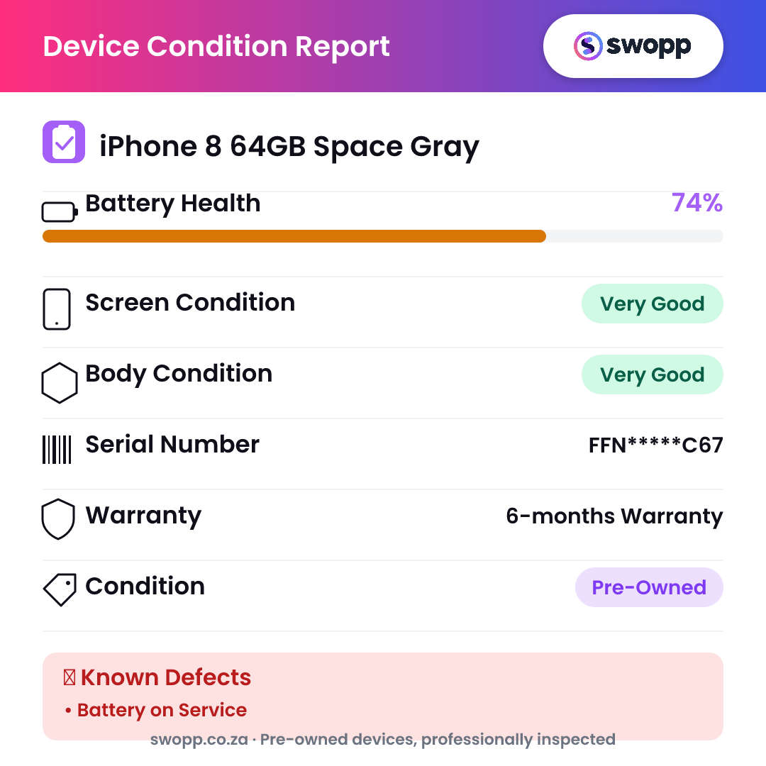 iPhone 8 64GB Space Gray