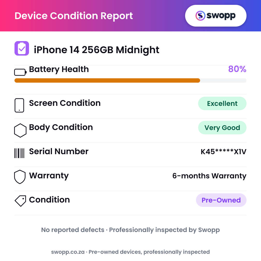 iPhone 14 256GB Midnight