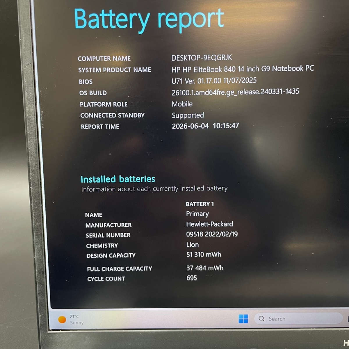 Huawei MateBook D15 10th Gen | Core i3 @2.10GHz | 8GB RAM | 512GB SSD | Silver