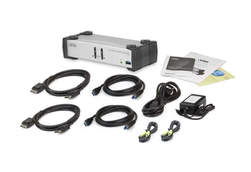 ATEN 2-Port USB 3.0 DisplayPort KVMP Switch - 4K Support