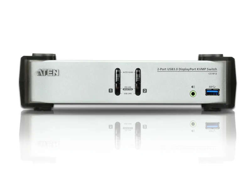 ATEN 2-Port USB 3.0 DisplayPort KVMP Switch - 4K Support