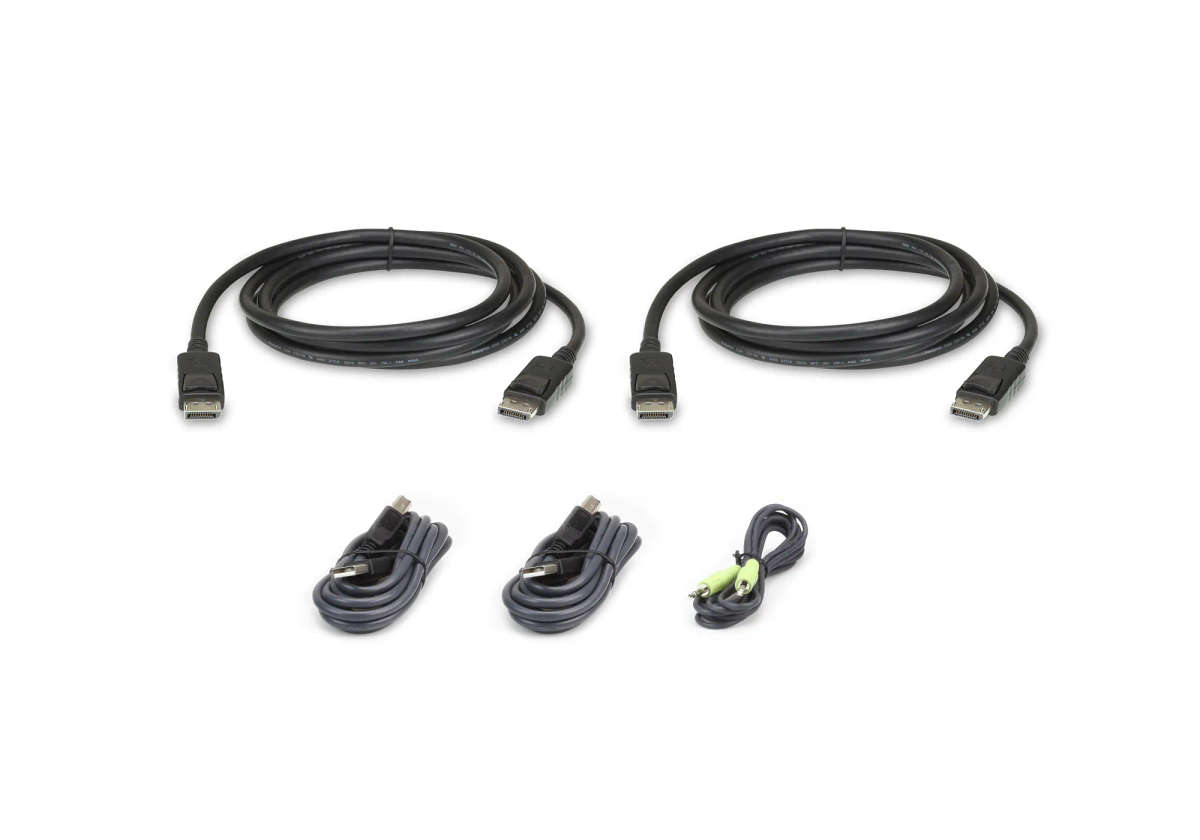 ATEN 1.8M Dual Display DisplayPort KVM Cable Kit
