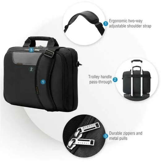 Everki Advance 16'' Eco-Friendly Notebook Briefcase Bag