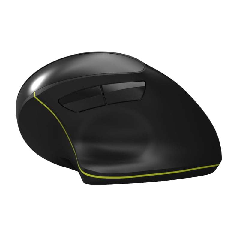 Port Connect Wireless Rechargeable Ergonomic Mouse - Black