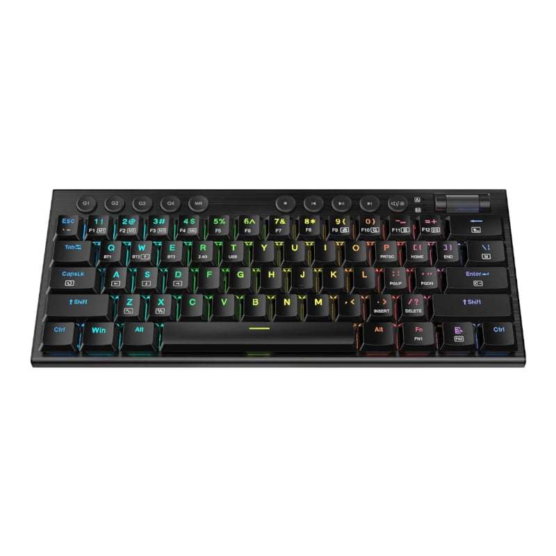 REDRAGON Horus Mini Pro 61-Key Wireless Bluetooth Red Switch RGB Low Profile Gaming Mechanical Ke...