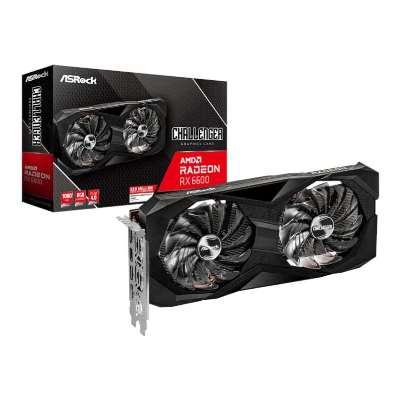ASRock Radeon RX6600 Challenger D 8G GDDR6 Graphics Card