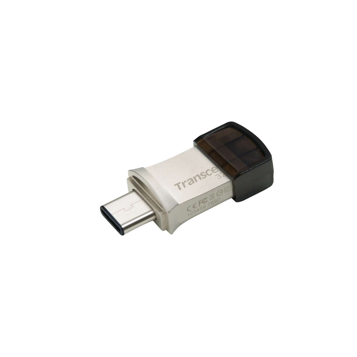 Transcend 128GB JetFlash 890 USB-C &amp; USB 3.1 OTG Flash Drive - Silver