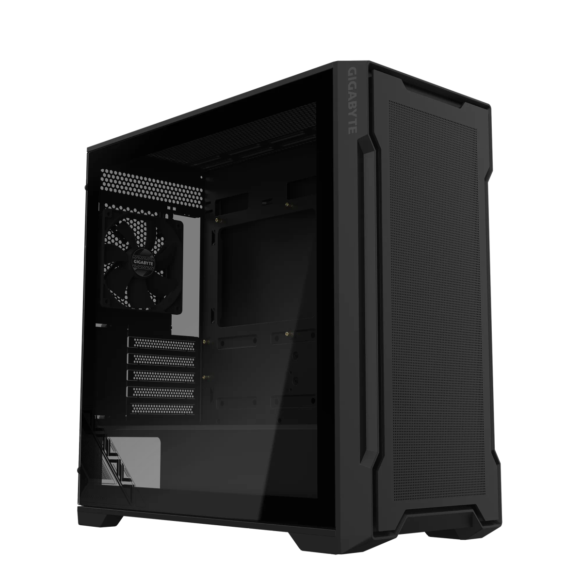 GIGABYTE C102 Mid Tower Case - Black with Tempered Glass Side Panel, mATX