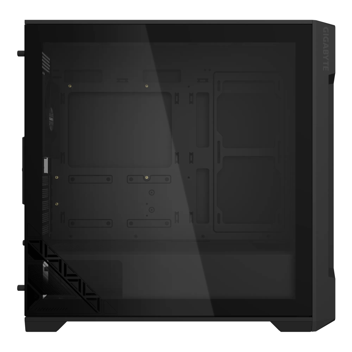 GIGABYTE C102 Mid Tower Case - Black with Tempered Glass Side Panel, mATX