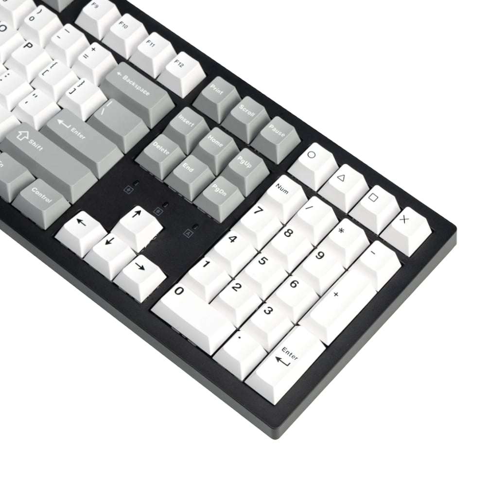 Keychron Cherry Profile Double Shot PBT Full Keycap Set - Grey/White/Mint