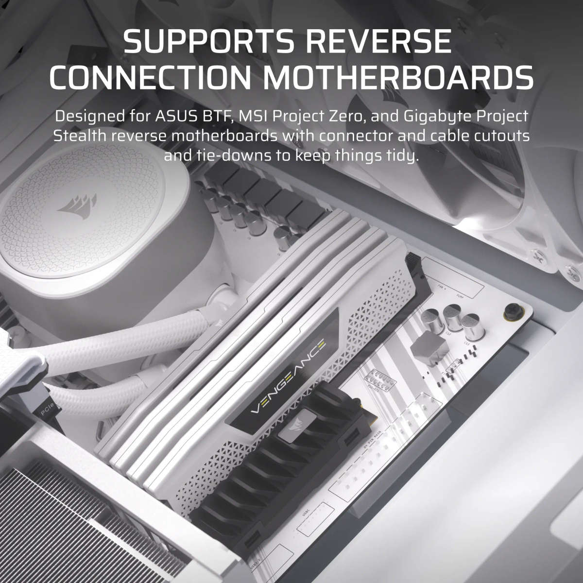 FRAME 4000D Mid-Tower PC Case; No Fans - White.