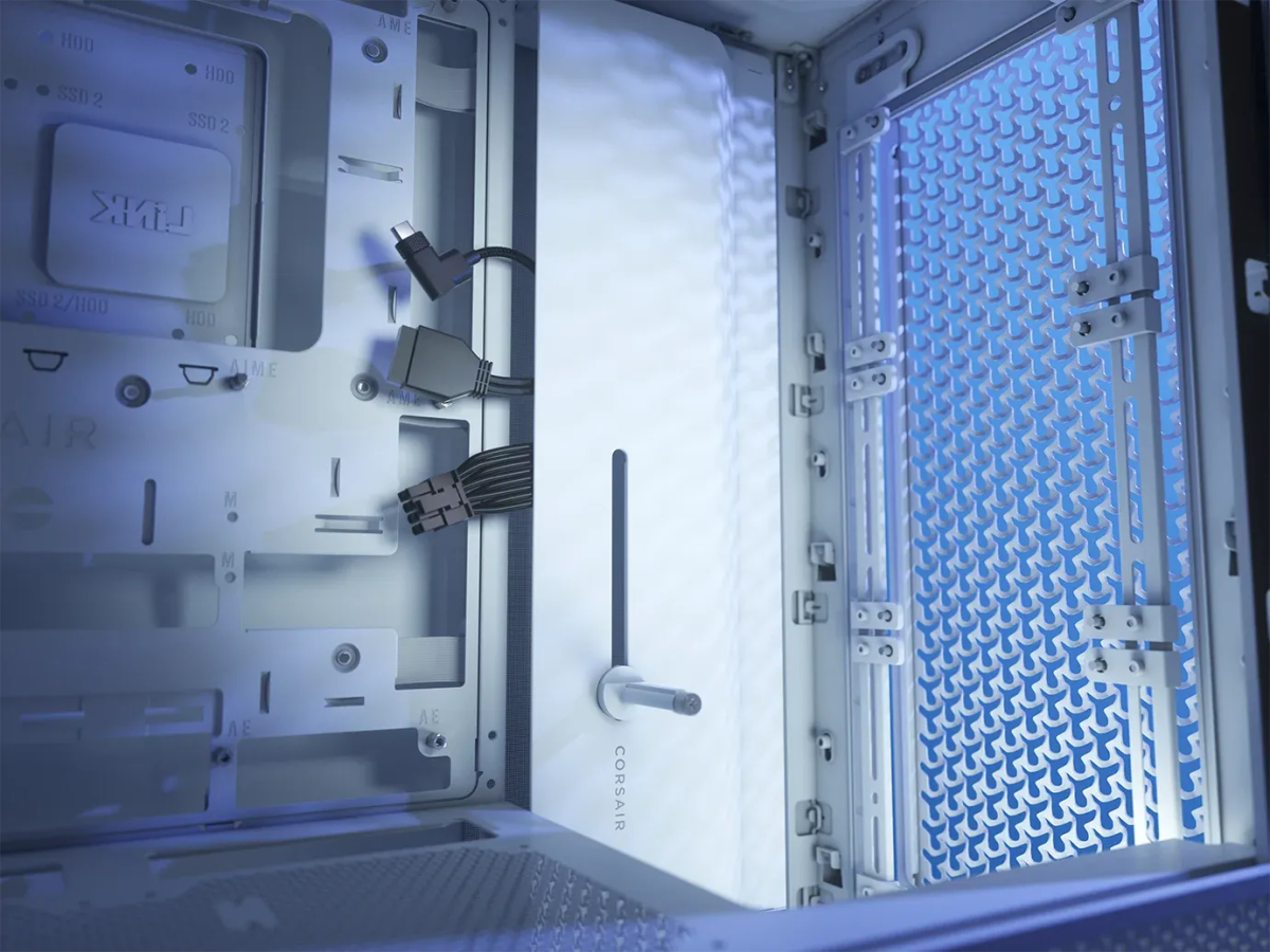 FRAME 4000D Mid-Tower PC Case; No Fans - White.